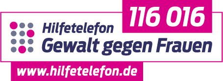 Logo Hilfetelefon Gewalt gegen Frauen, Rufnummer 116 016, hilfetelefon.de